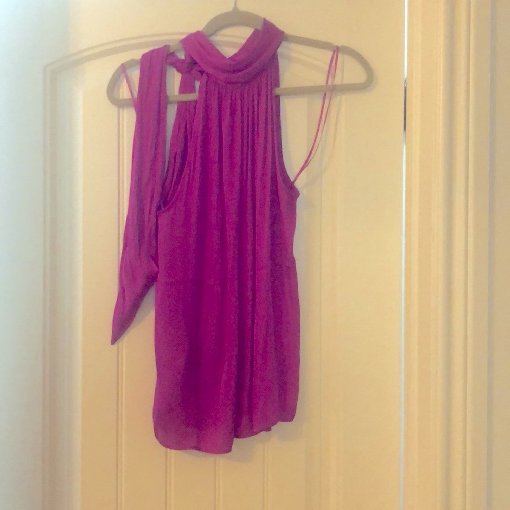 Fushia silk top